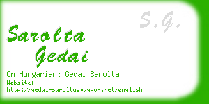 sarolta gedai business card